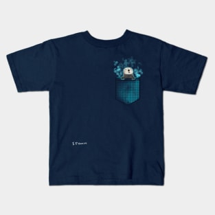 Sea otter - blue shirt pocket Kids T-Shirt